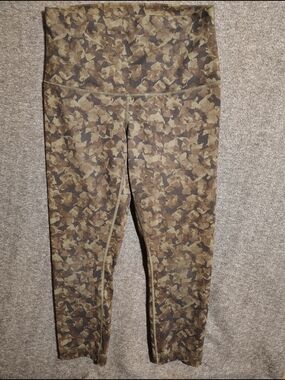 lululemon athletica Olive Brown Camo High-Rise Leggings
